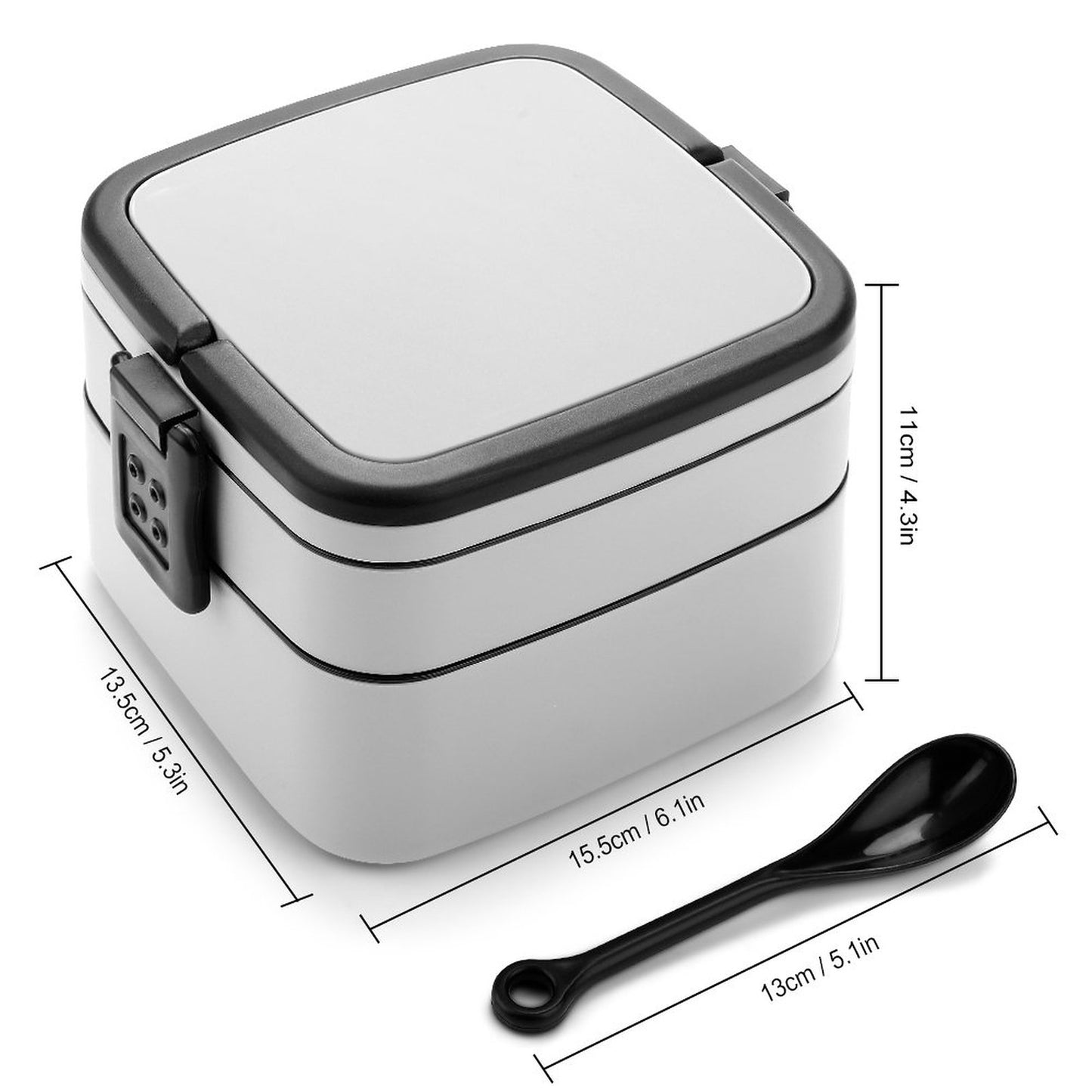 Add Your Design 2-Tier Stackable Bento Lunch Box
