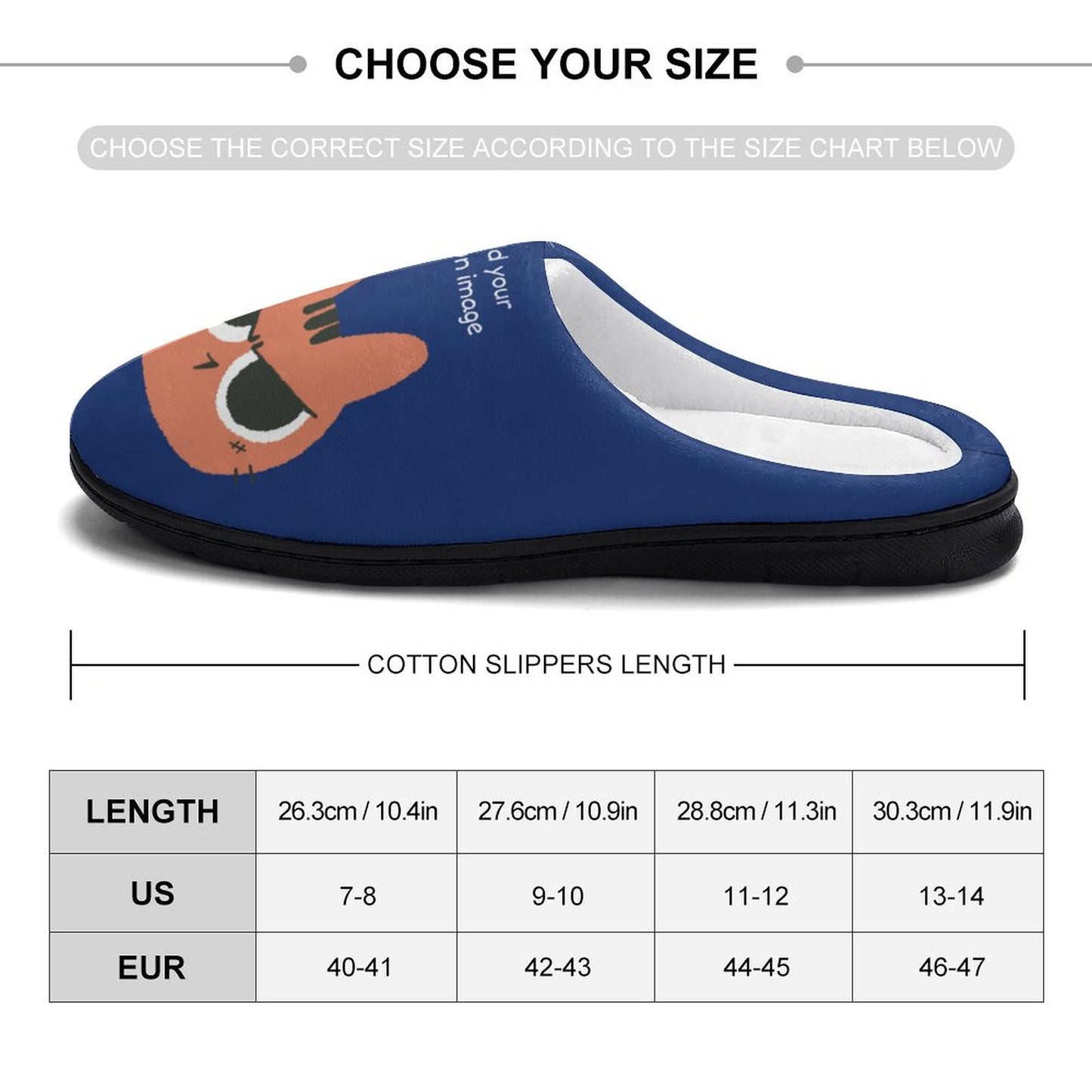 Personalize Your Own Cotton Slippers-Men and Women's Sizes