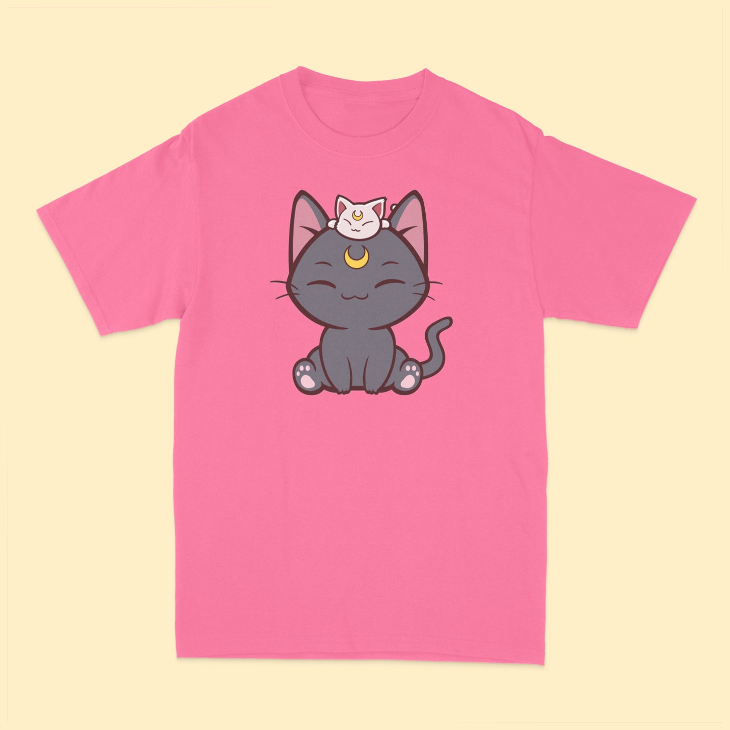 Luna and Artemis Moon Cats T-Shirt