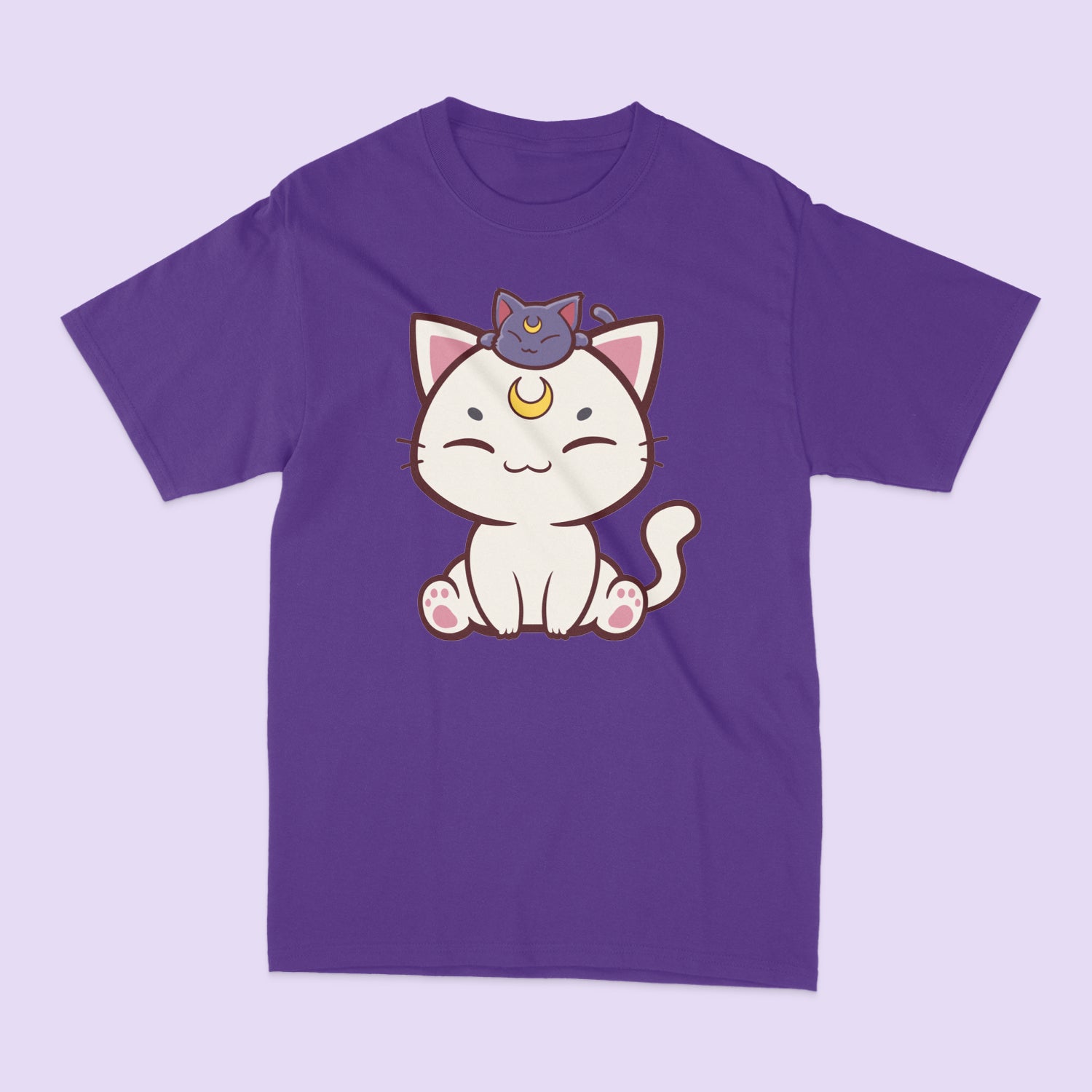 Artemis and Luna Moon Cats T-Shirt - HayGoodies - T-shirt