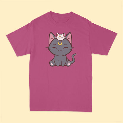 Luna and Artemis Moon Cats T-Shirt