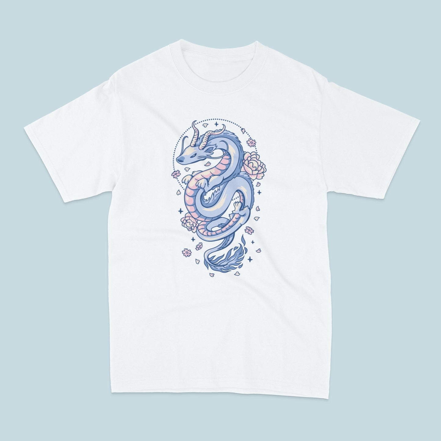 Kawaii Floral Pastel Dragon T-Shirt