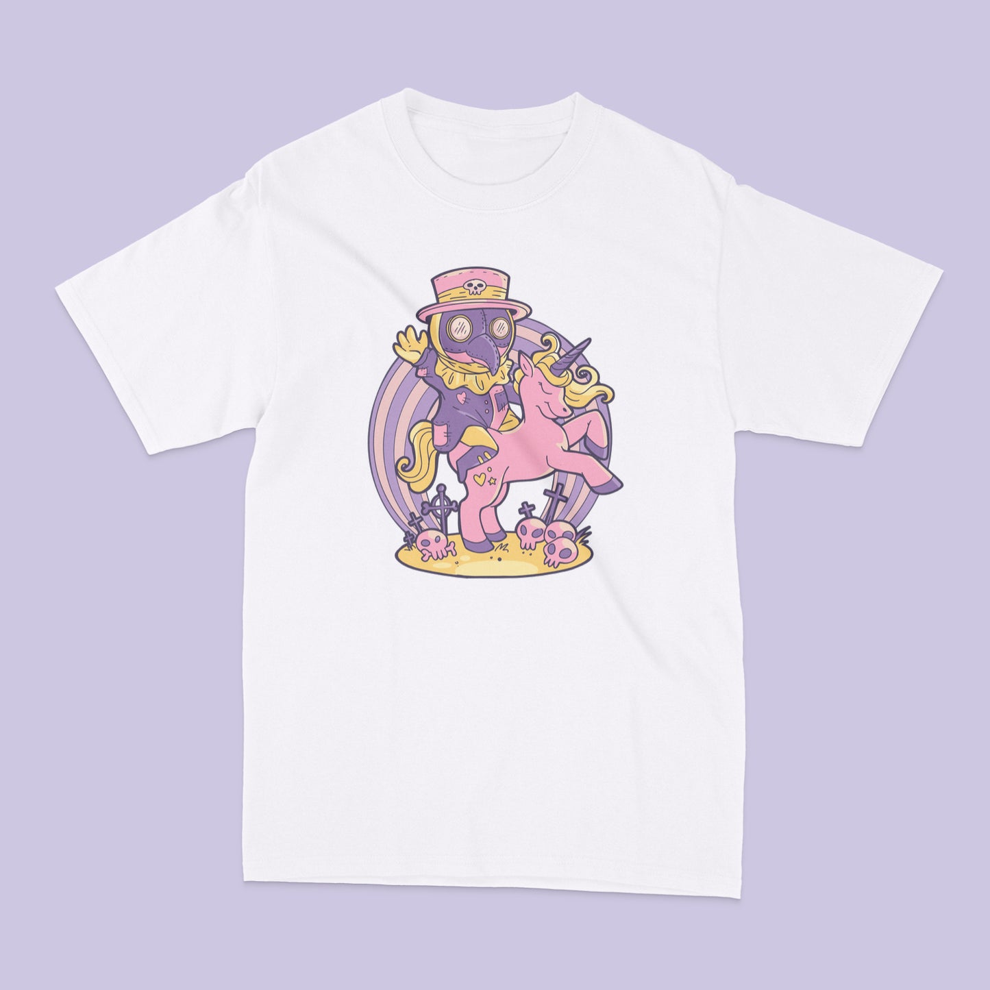 Cute Plague Doctor and Unicorn T-Shirt