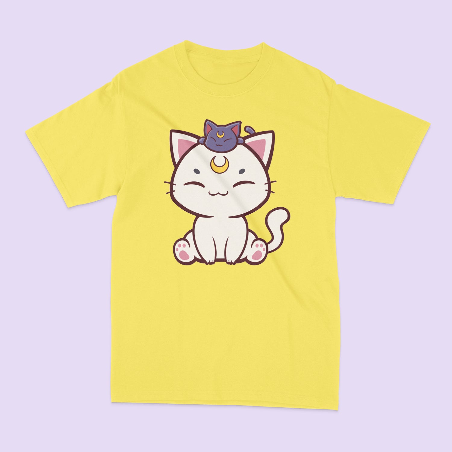 Artemis and Luna Moon Cats T-Shirt - HayGoodies - T-shirt
