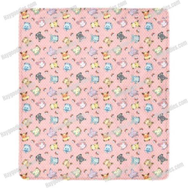 9biteevees 8-Bit Pixel Eevee Evolution Pokemon Anime Fleece Blanket