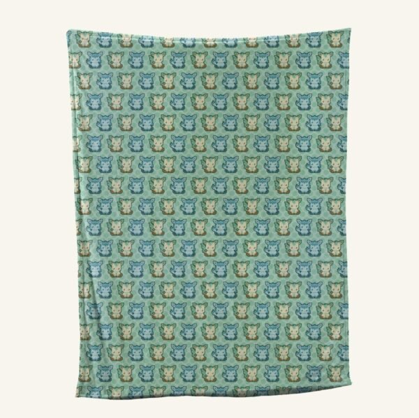 Eevee Evolution Fleece Blanket | 8-Bit Pixel Pokemon Anime Throw | Multiple Sizes