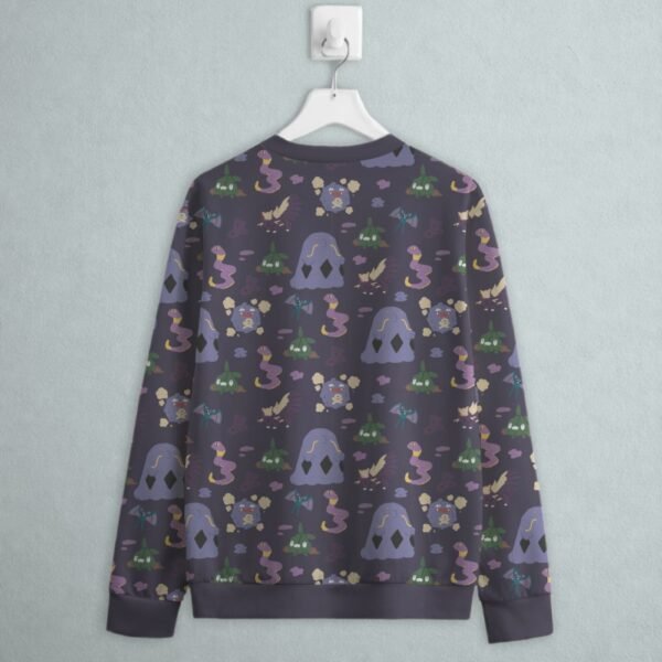 Poison Type Pokemon Sweatshirt – All-Over Pattern Unisex | S to 6XL