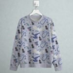 dragon type Pokemon sweatshirt all-over pattern Dragonair Bagon Altaria Gible Deino Latios