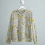 electric type Pokemon sweatshirt all-over pattern Pikachu Pachirisu Rotom Magnemite