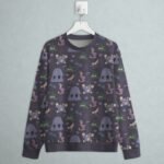 poison type Pokemon sweatshirt all-over pattern Ekans Koffing Swalot Trubbish Zubat Stunky