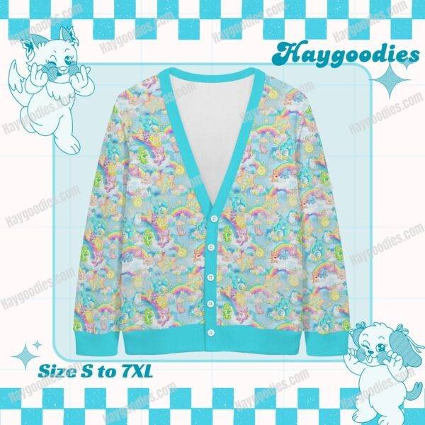 Carebears Pattern Knit Cardigan-S to 7XL