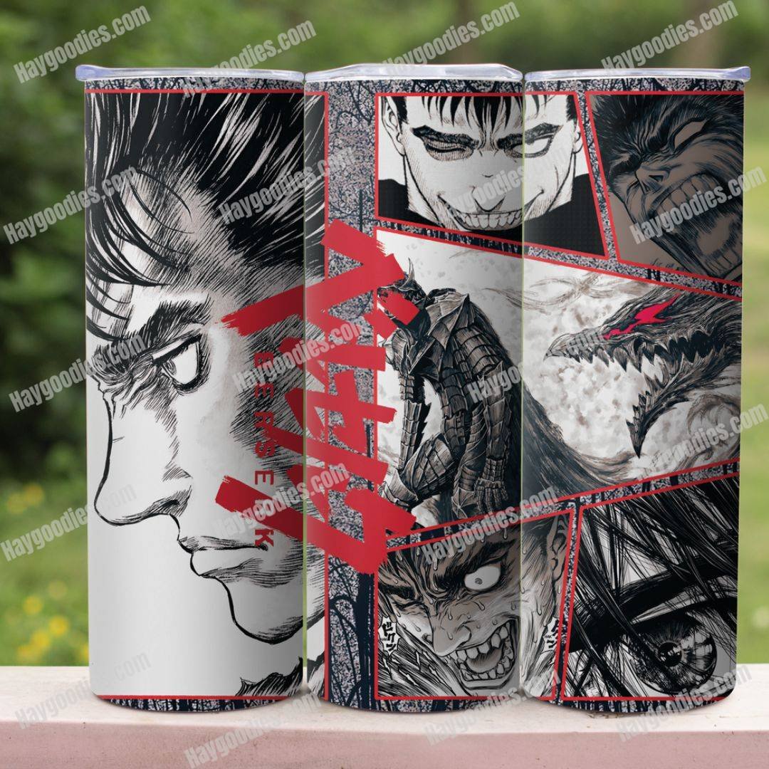 Berserk 20oz Skinny Tumbler with Straws