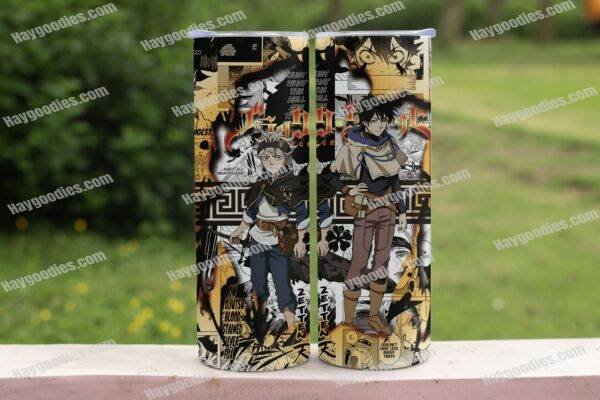 Black Clover 20oz Skinny Tumbler with Straws