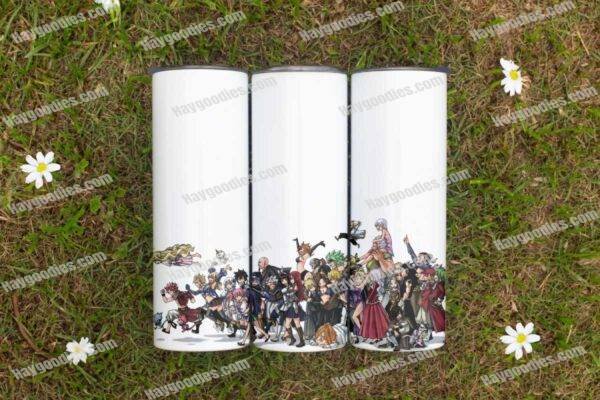 Fairy Tail Characters 20oz Skinny Tumbler with Straws