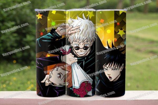 Jujutsu Kaisen 20oz Skinny Tumbler with Straws-Various Designs