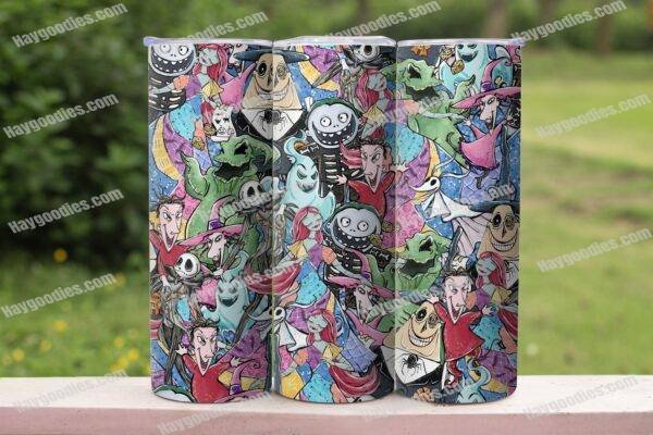 Nightmare Before Christmas 20oz Skinny Tumbler with Straws-Various Designs
