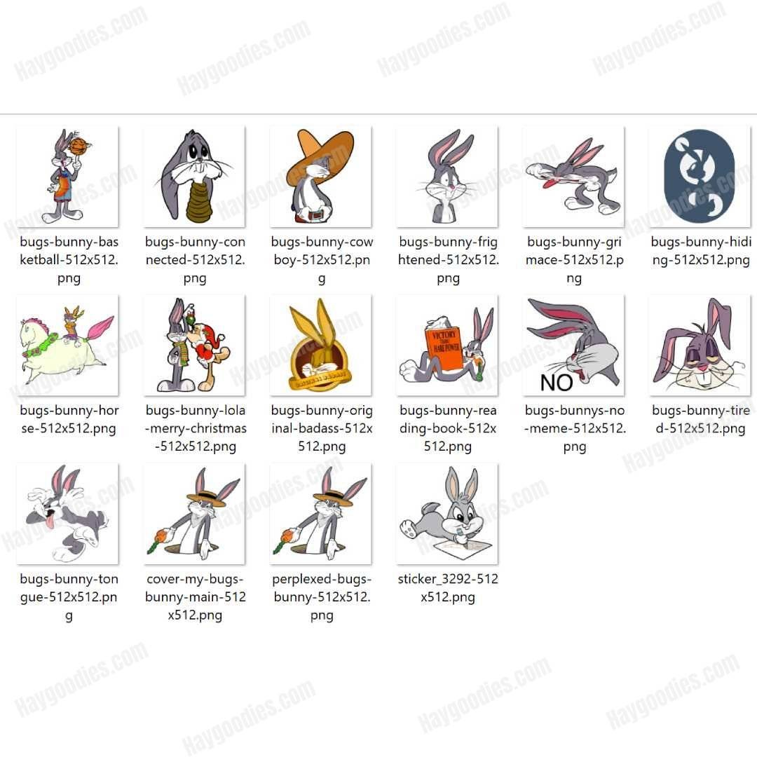 Bugs Bunny Sticker Bundle Digital Download