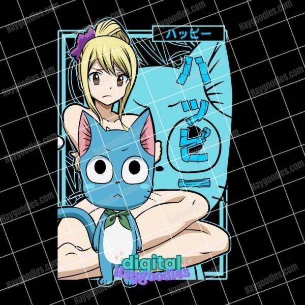 Happy and Lucy - Fairy Tail Anime Digital Download