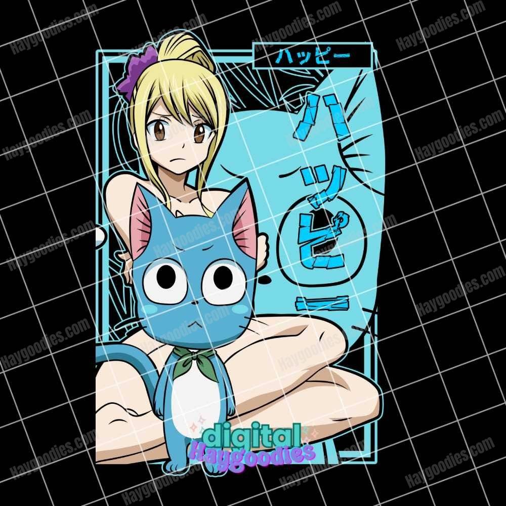 Happy and Lucy - Fairy Tail Anime Digital Download