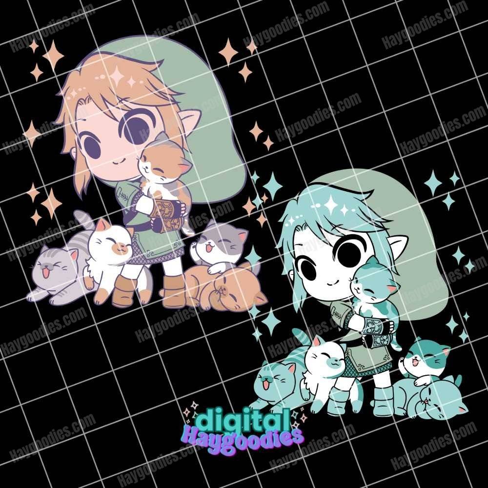 Link and Cats Digital Download