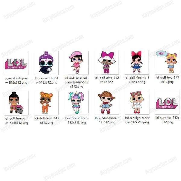 FREE Lol Dolls Sticker Bundle Digital Download