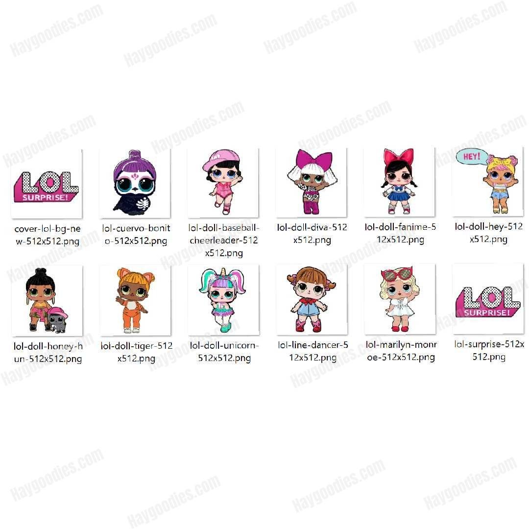 FREE Lol Dolls Sticker Bundle Digital Download