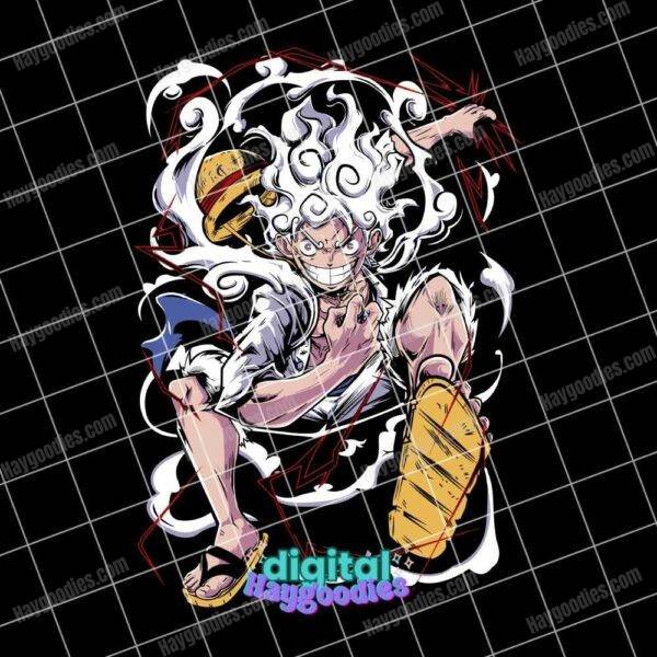 Monkey D Luffy-Gear 5-One Piece Anime Digital Download