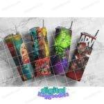 Marvel and DC 20oz Tumbler Wrap Set Digital Download