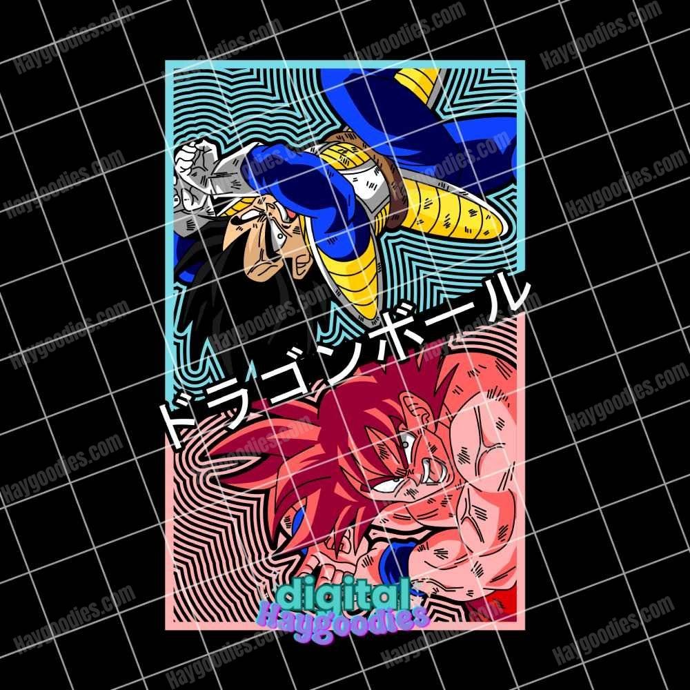 Vegeta vs Goku DBZ Anime Digital Download