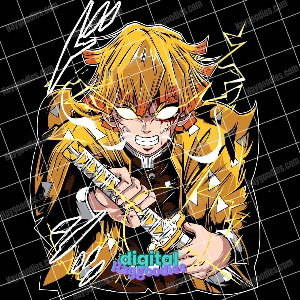 Zenitsu Agatsuma -Demon Slayer Anime Digital Download