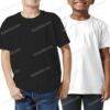 blk-whitekidstee Kids Customisable T-Shirt | Made in the USA | 100% Cotton | Soft, Breathable & Durable