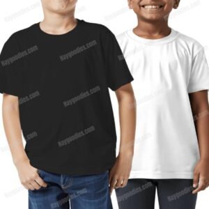 blk-whitekidstee Kids Customisable T-Shirt | Made in the USA | 100% Cotton | Soft, Breathable & Durable