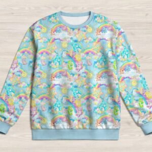 carebears-sweatshirt-fr Care Bears Pattern Unisex Sweatshirt-S to 5XL – Cozy Custom Made & Shipped from the USA