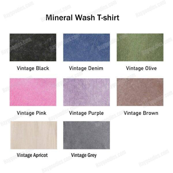 colors Customisable Vintage Wash Tee – Front & Back Print | 100% Cotton | Ships from USA