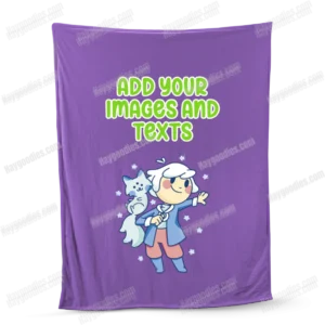 Custom Fleece Blanket | Personalized Soft Flannel Throw | Design Your Own