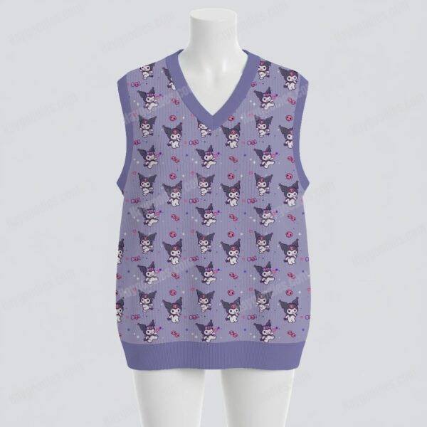 Kuromi Knit Sweater Vest – Unisex Fit (S–6XL)