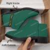 017c6e4c12c9495cac0904005408059e-1.jpg Custom Colour Dark Green Suede Zipper Ankle Boots
