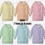 kids pastel hoodie multiple colours available