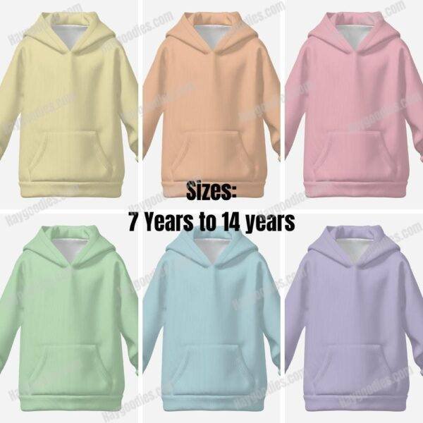 kids colourful hoodies kids pastel hoodie multiple colours available