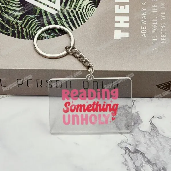 Custom Acrylic Rectangle Keychain | Personalised Keyring