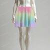 Pastel Gradient Colours Short Skirt With Pockets-UK 8 to 26