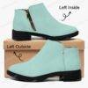11f2e1840e81463490381830c62901e3.jpg Custom Coloured Pastel Mint Green Suede Zipper Ankle Boots