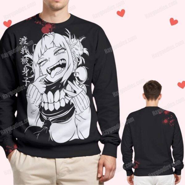 himikotoga-sweatshirt Himiko Toga sweatshirt My Hero Academia unisex drop-shoulder