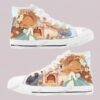 princess kids shoes princess kids shoes kawaii castle illustration high top canvas sneakers white sole