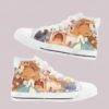 121532.jpg Cute Princess and Castle Kids High Top Canvas Shoes