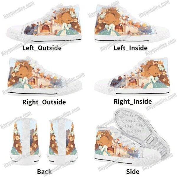 121533.jpg Cute Princess and Castle Kids High Top Canvas Shoes