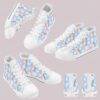 121552.jpg Cute Retro Daisy Pattern Kids High Top Canvas Shoes