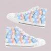 daisy kids shoes retro wavy stripe pattern high top canvas sneakers white sole daisy kids shoes retro wavy stripe pattern high top canvas sneakers white sole