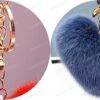 18779016136-867178376.jpg Plush Fur Heart Shaped Keychain – Various Colours