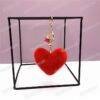 18920633566-867178376.jpg Plush Fur Heart Shaped Keychain – Various Colours